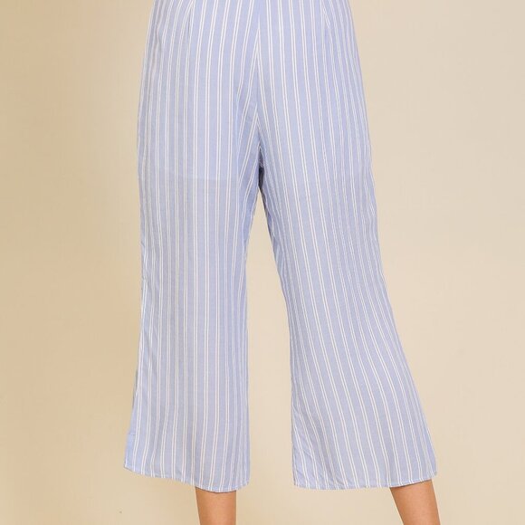 LUMIERE SEASIDE STRIPES CROPPED TROUSERS - Picture 2 of 4